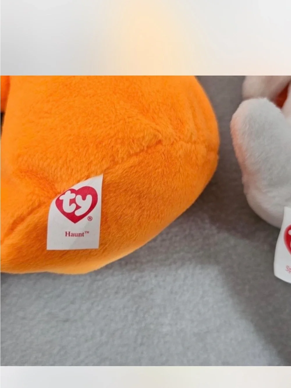 Ty Beanie Baby Creepers , Haunt Orange ghost , spooky white ghost . New